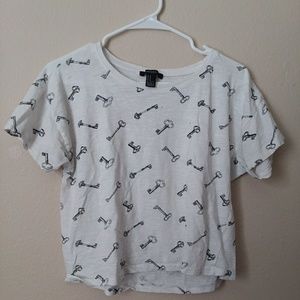 *FINAL PRICE- Black and White Key T Shirt